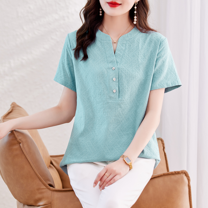 Large yard loose small shirt Cover belly summer T-shirt