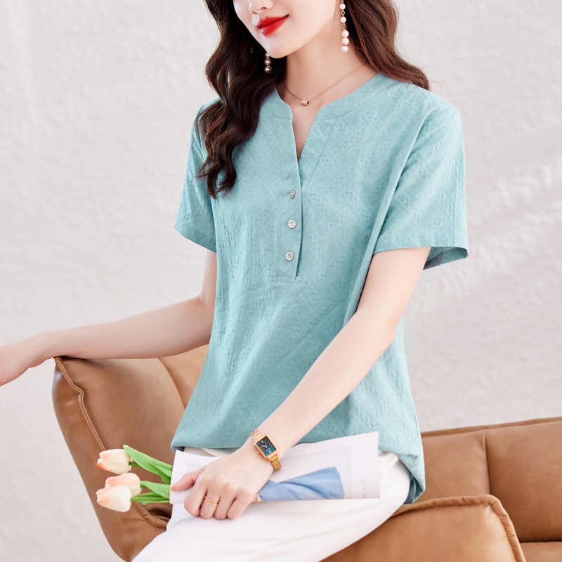 Large yard loose small shirt Cover belly summer T-shirt