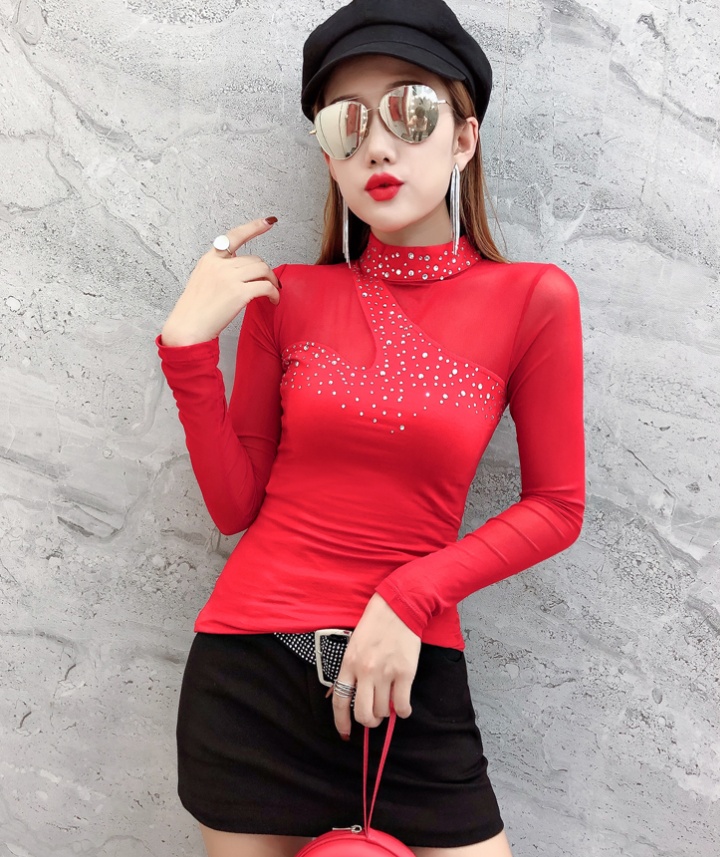 Splice sexy small shirt fashion tops for women