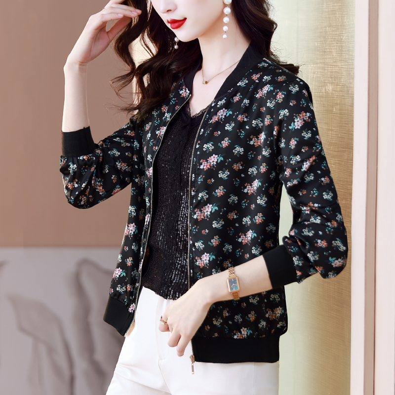 Short spring and summer coat long sleeve thin tops for women