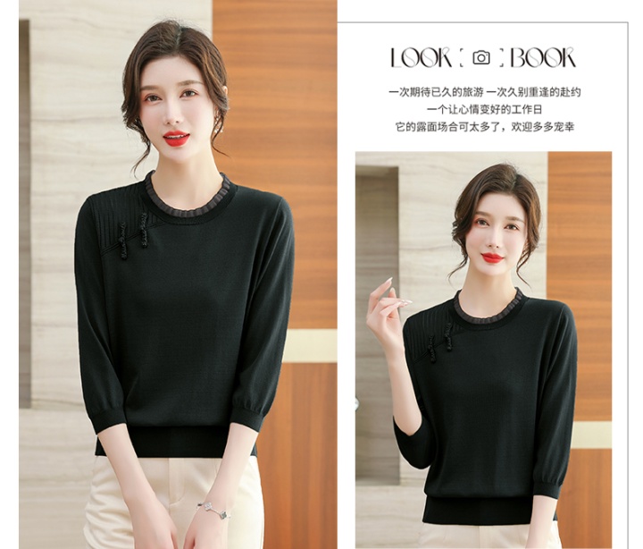 Ice silk short sleeve small shirt loose tops for women