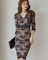 Summer ladies Korean style T-back sexy lace dress for women