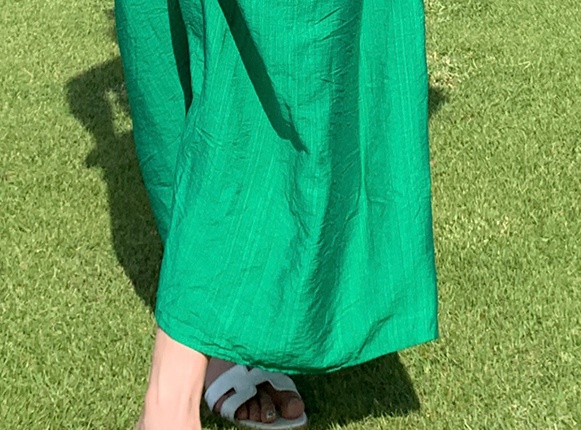 Sling travel dress temperament green jumpsuit for women