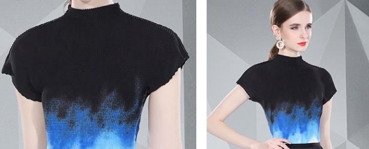 Slim printing small shirt fashion skirt 2pcs set