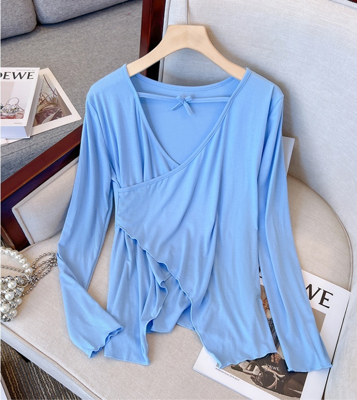 Long sleeve bottoming shirt large yard tops for women