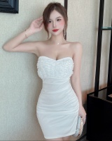 Banquet wrapped chest dress package hip slim formal dress