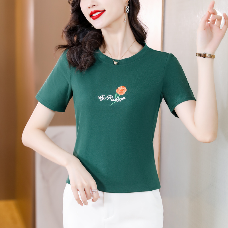 Loose short sleeve tops summer T-shirt for women