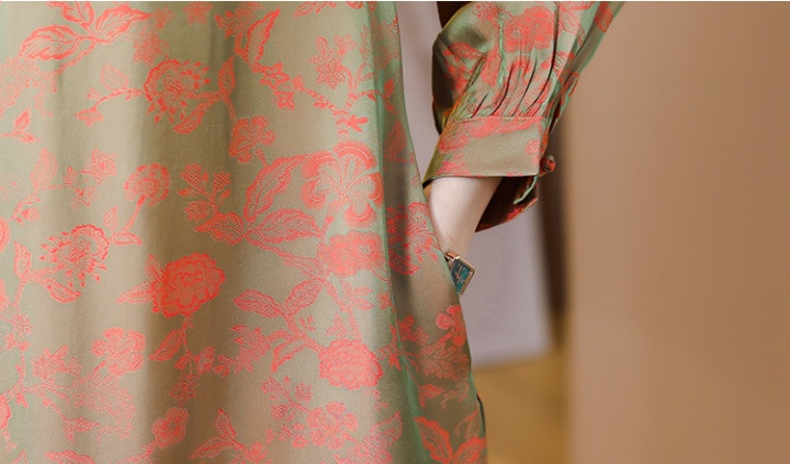 Middle-aged spring cheongsam large yard Chinese style dress