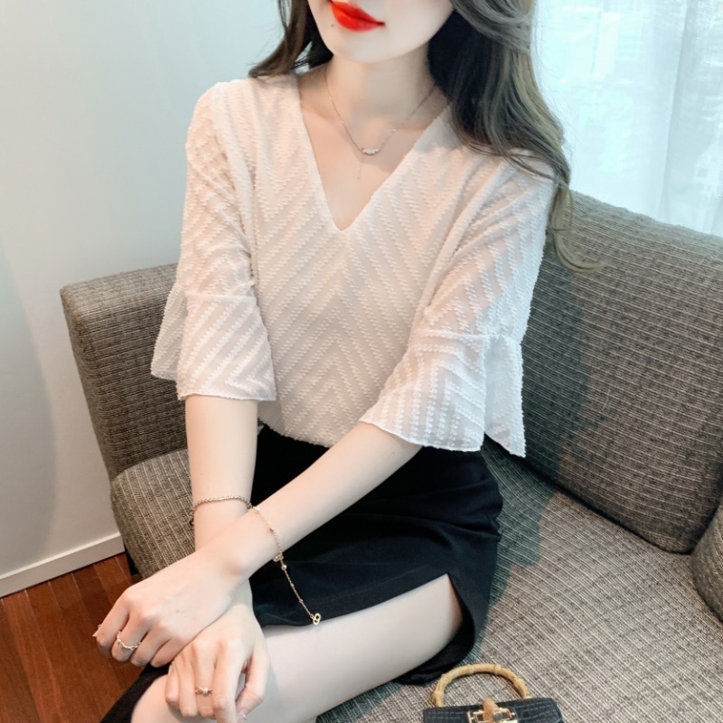 Korean style small shirt Western style tops