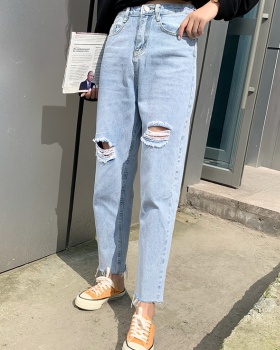 High waist wide leg pants loose straight jeans for women