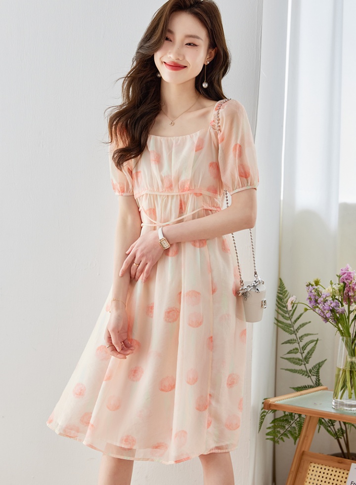 Sweet unique floral lady summer dress for women