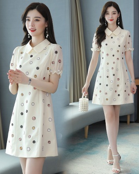 Temperament fashion and elegant polka dot dress for women