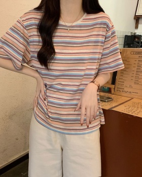 Refreshing Korean style tops mixed colors T-shirt for women