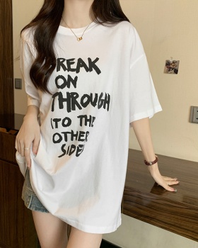 Long slim T-shirt Korean style loose tops for women