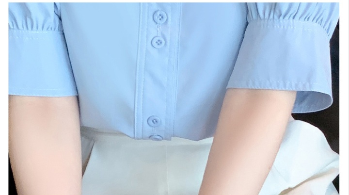 Slim France style shirt summer short sleeve tops for women