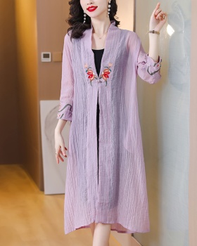 Casual Chinese style tops retro shirt for women