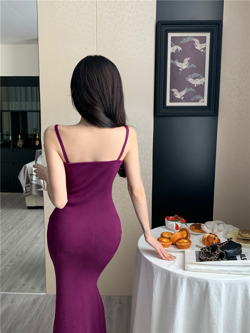 Sexy temperament dress sling spring long dress