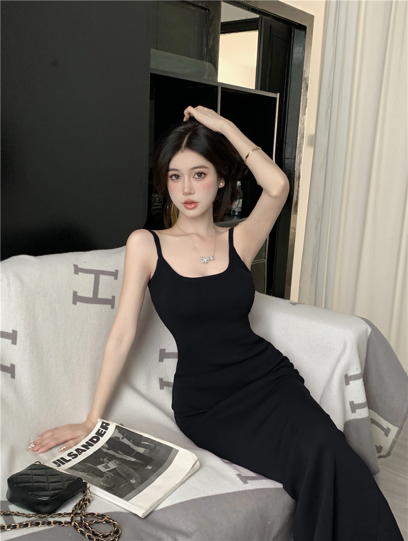 Sexy temperament dress sling spring long dress