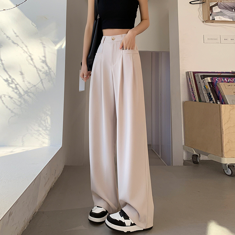 Spring and autumn wide leg pants suit pants for women