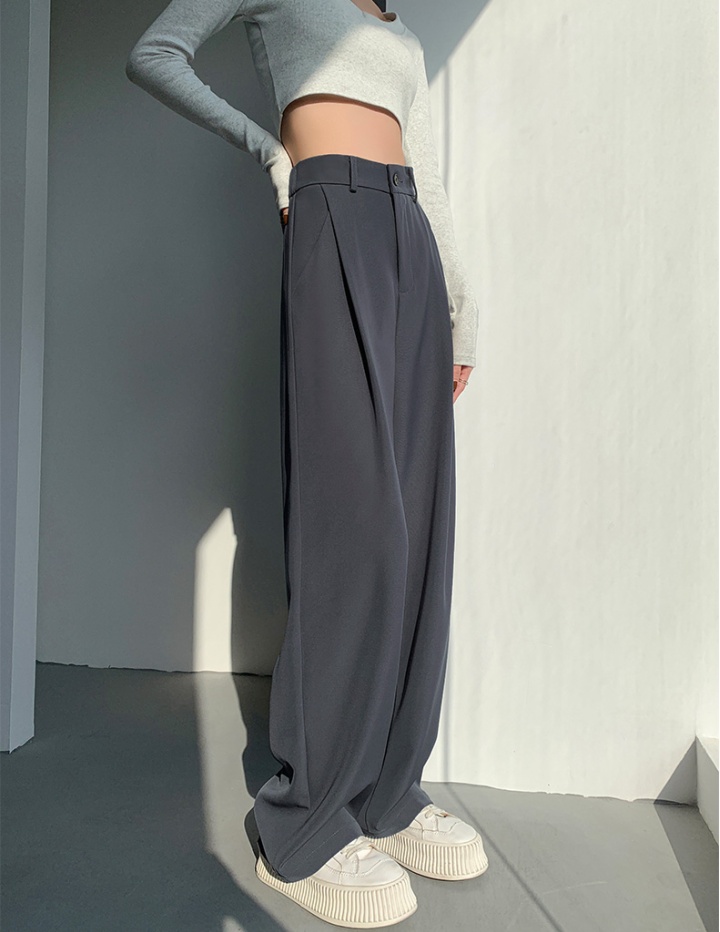 Straight wide leg pants suit pants for women