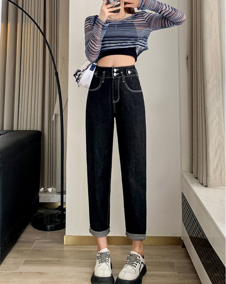 Radish loose jeans harem pants for women