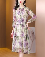 Slim temperament long dress silk dress for women