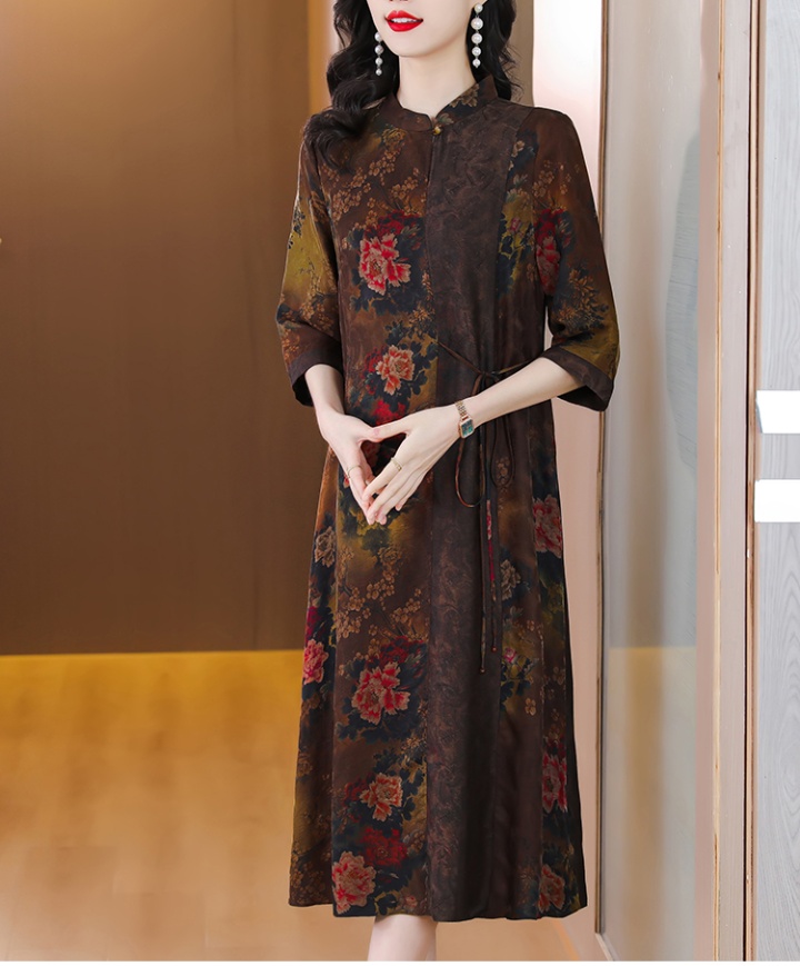 Spring and summer silk temperament dress for women