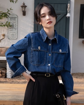 Spring Korean style tops all-match long sleeve coat