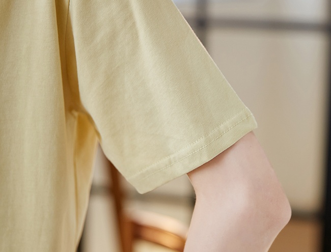 Pure simple T-shirt summer pleated skirt 2pcs set