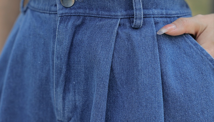 Slim refreshing Korean style pure cotton short jeans 2pcs set