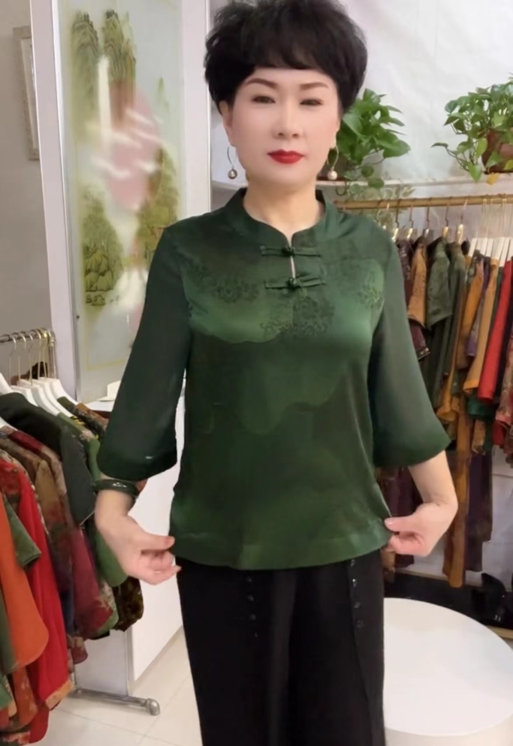 Middle-aged cheongsam fashion small shirt