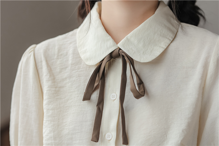 Sweet summer doll collar short sleeve bow frenum shirt