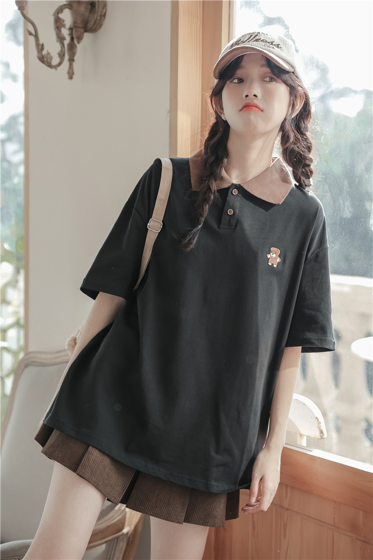 Lovely embroidery tops summer T-shirt for women