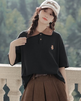 Lovely embroidery tops summer T-shirt for women