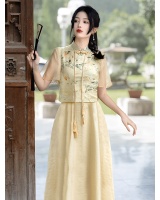 Maiden dress Chinese style cheongsam 2pcs set