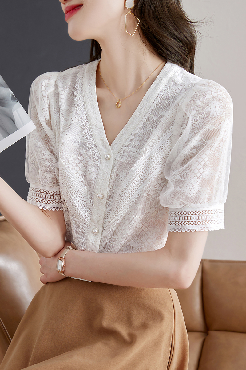 Puff sleeve summer tops tender small shirt for women