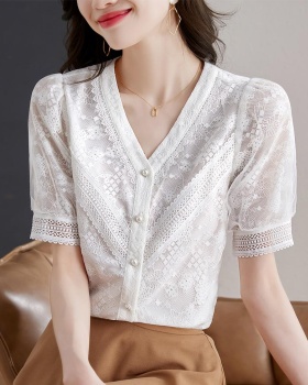 Puff sleeve summer tops tender small shirt for women