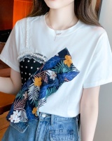 Summer round neck fashion pure cotton short sleeve T-shirt