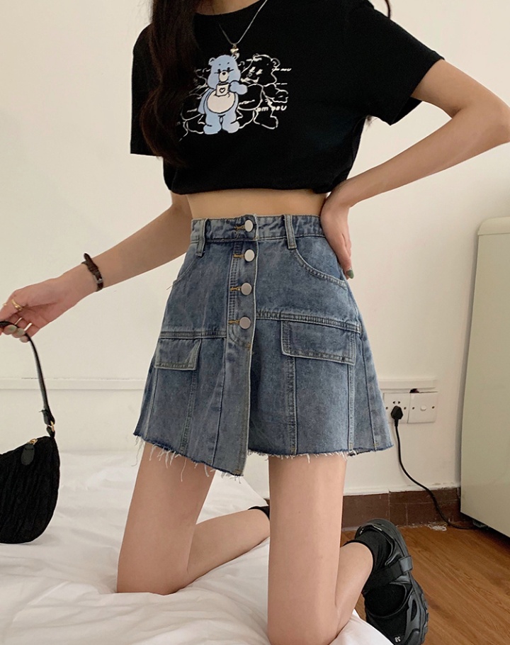 High waist loose culottes fashion shorts for women