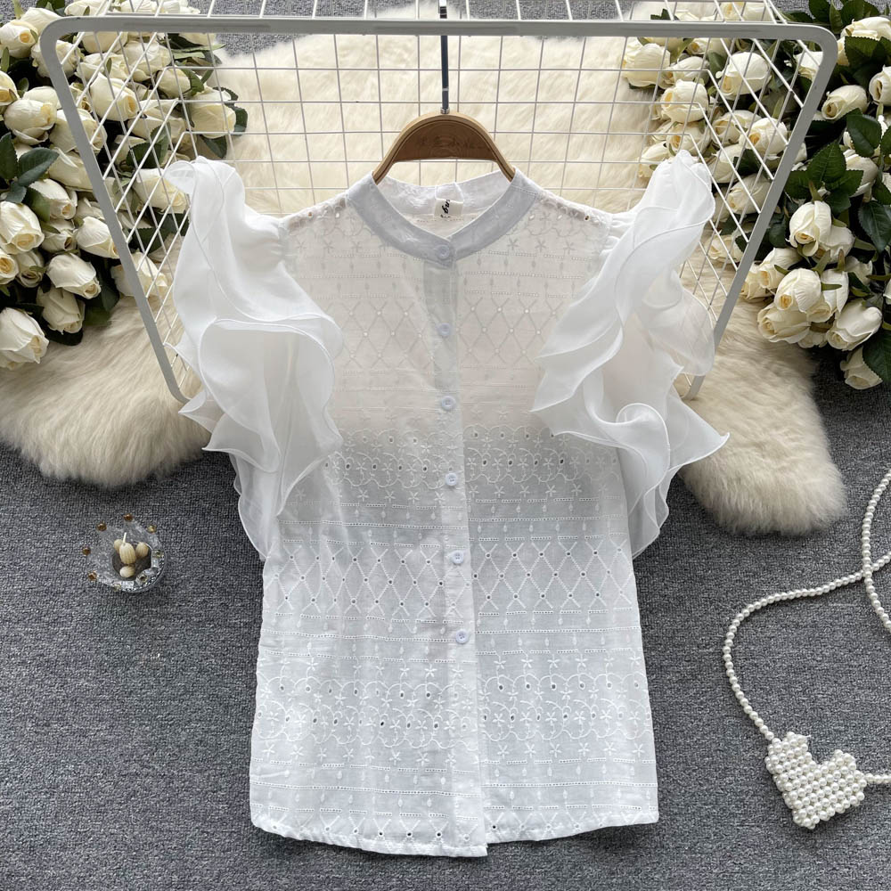 Sweet feifei shirt Western style summer tops for women