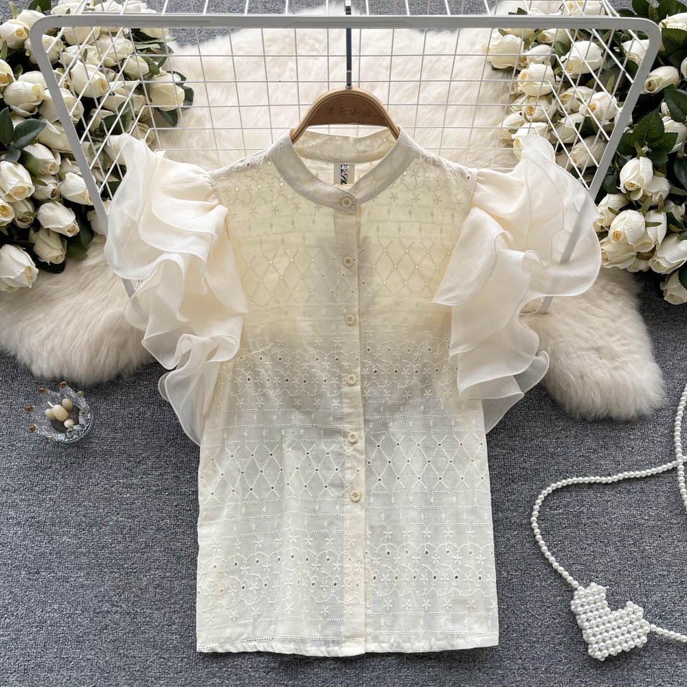 Sweet feifei shirt Western style summer tops for women