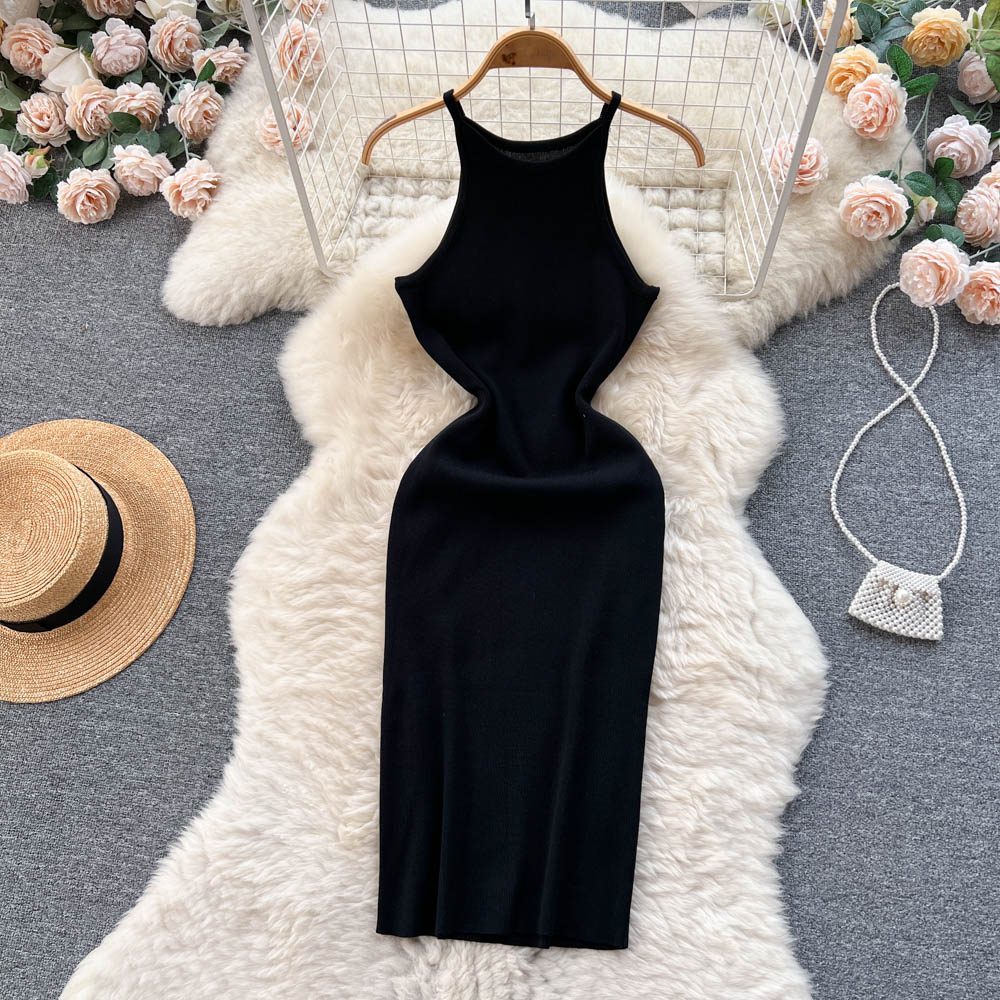 Slim temperament dress summer strapless long dress for women