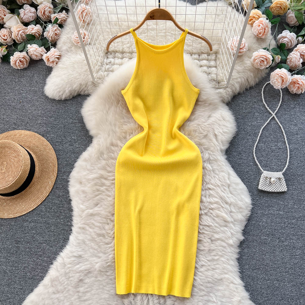 Slim temperament dress summer strapless long dress for women