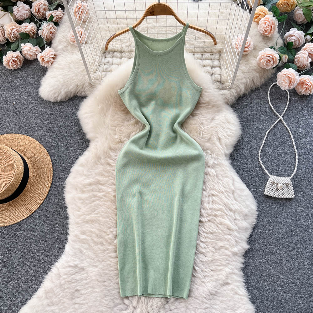 Slim temperament dress summer strapless long dress for women