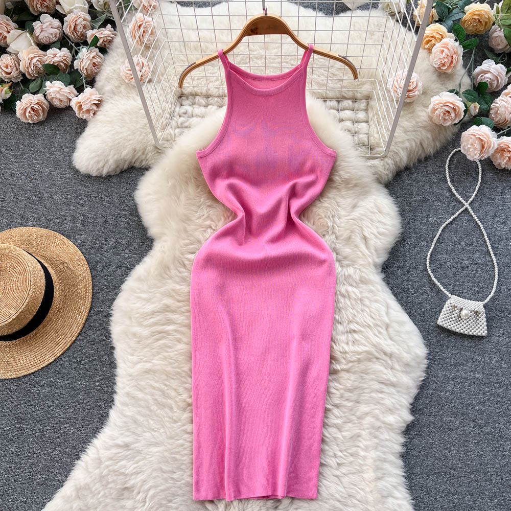 Slim temperament dress summer strapless long dress for women