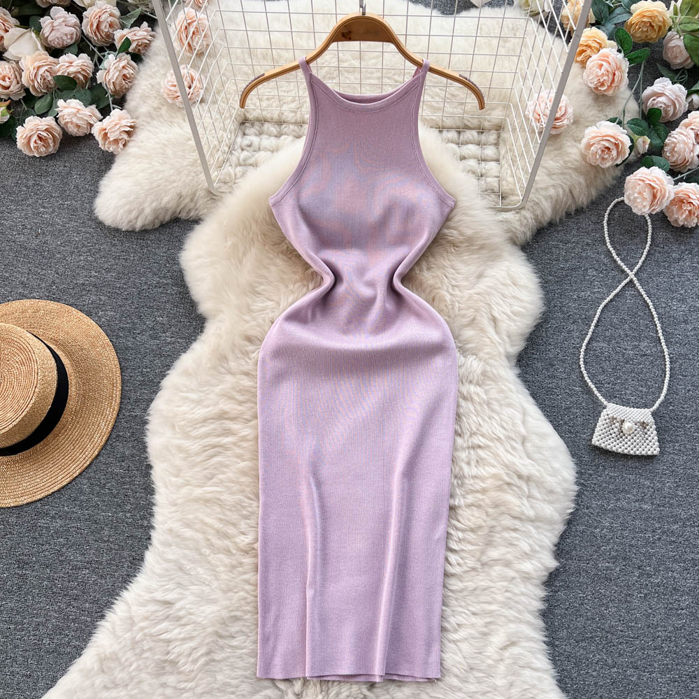 Slim temperament dress summer strapless long dress for women