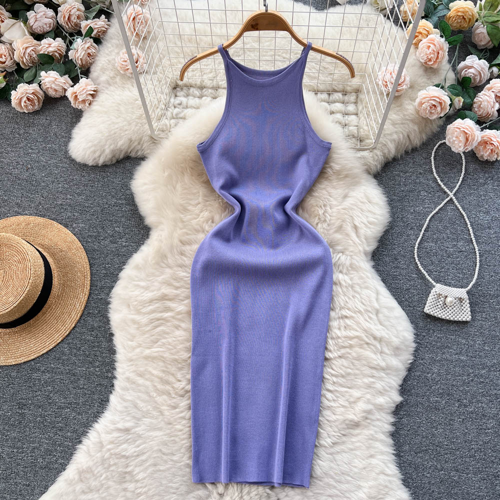 Slim temperament dress summer strapless long dress for women