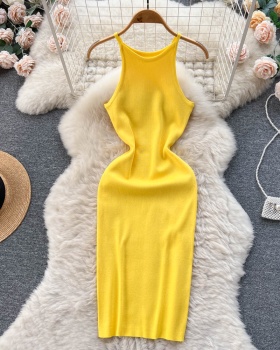 Slim temperament dress summer strapless long dress for women