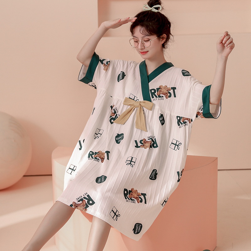 Korean style pajamas night dress for women