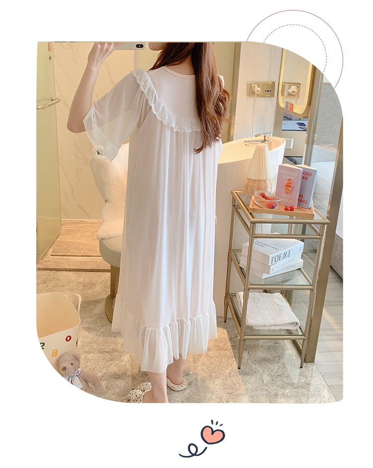 Lace lovely night dress aesthetic summer pajamas for women